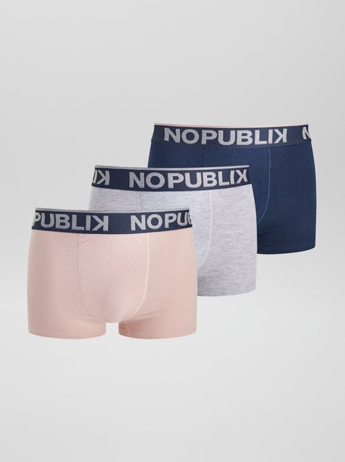 Lot de 3 boxers 'No Publik' - Kiabi