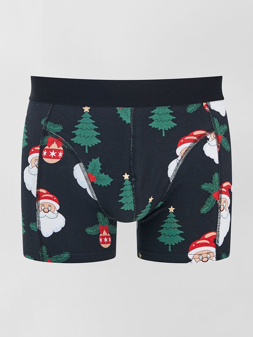 Lot de 3 boxers 'Noël' 'Produkt' bordeaux/bleu/noir - Kiabi