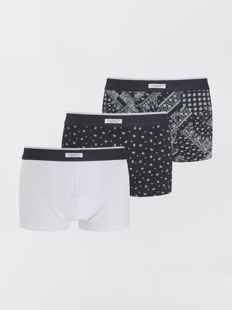 Lot de 3 boxers Noir - Kiabi