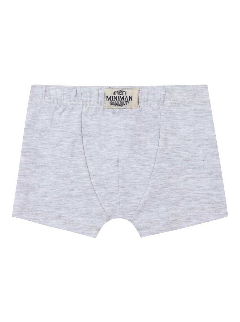 Lot De 3 Boxers Oeko-tex 'miniman' Gris clair - Kiabi
