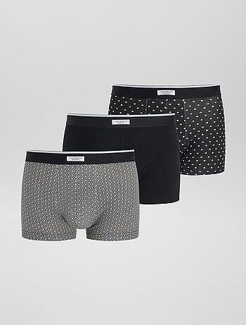Lot de 3 boxers pour homme en maille fantaisie