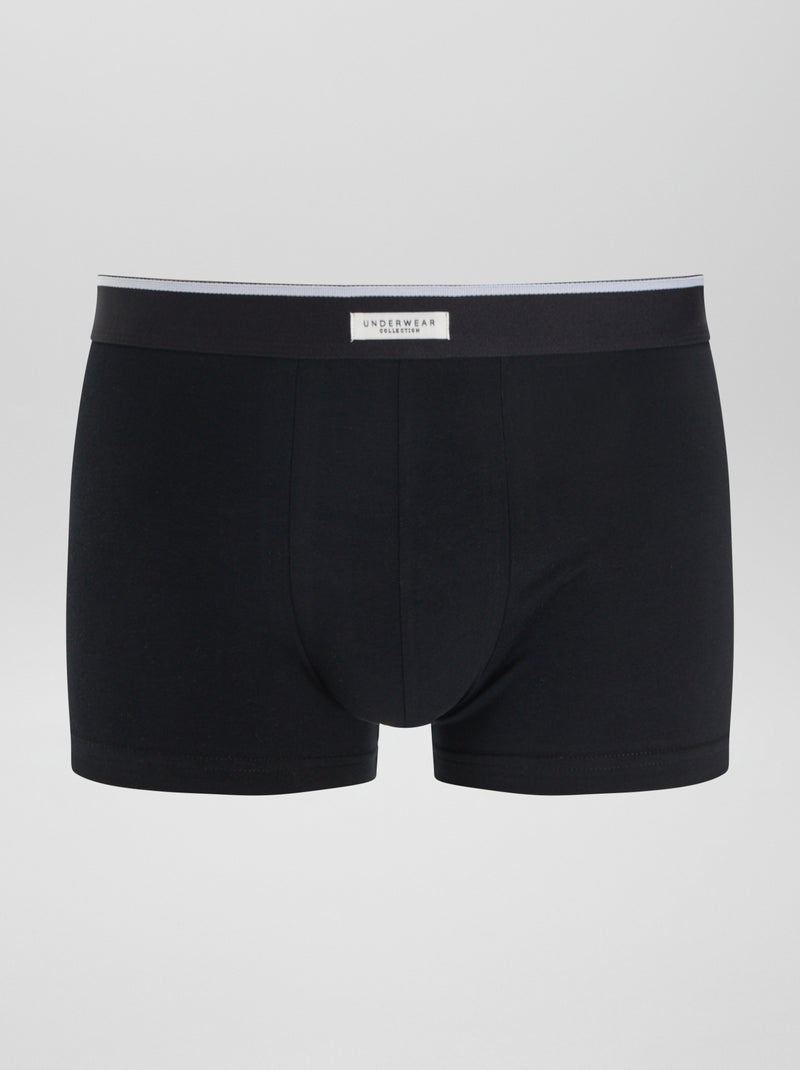 Lot de 3 boxers pour homme en maille fantaisie Blanc/noir - Kiabi