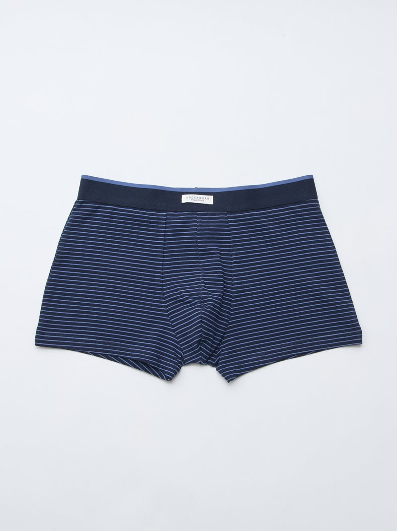Lot de 3 boxers pour homme en maille fantaisie Bleu - Kiabi