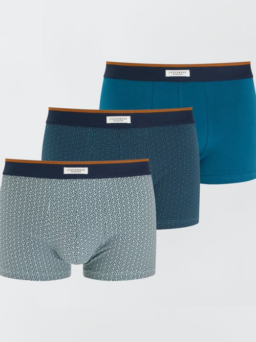 Lot de 3 boxers pour homme en maille fantaisie - Kiabi Lot de 3 boxers pour homme en maille fantaisie - Kiabi