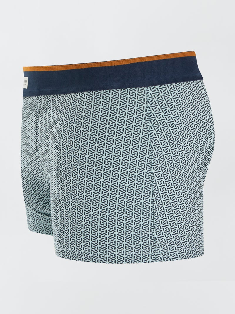 Lot de 3 boxers pour homme en maille fantaisie Kaki - Kiabi