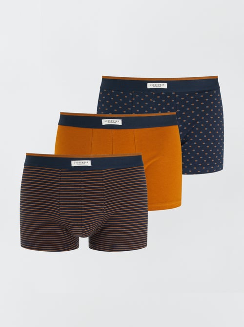 Lot de 3 boxers pour homme en maille fantaisie - Kiabi Lot de 3 boxers pour homme en maille fantaisie - Kiabi