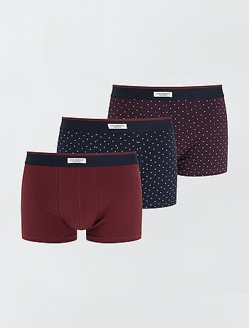 Lot de 3 boxers pour homme en maille fantaisie