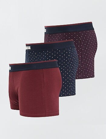 Lot de 3 boxers pour homme en maille fantaisie