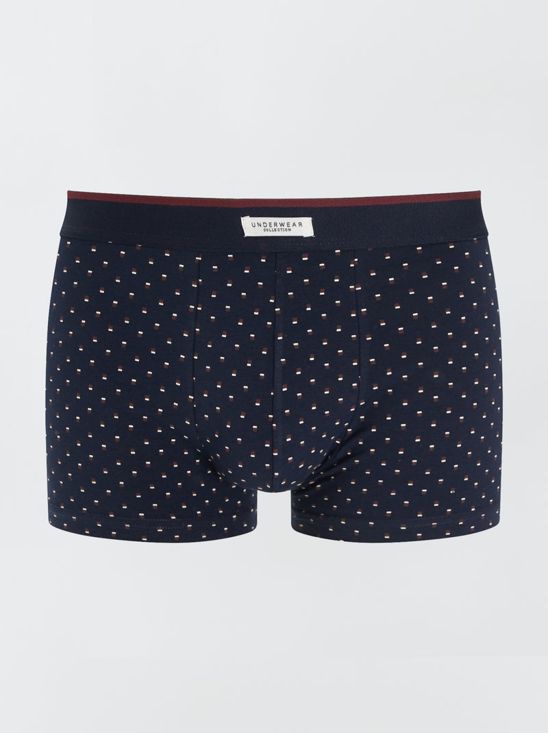 Lot de 3 boxers pour homme en maille fantaisie Rouge - Kiabi
