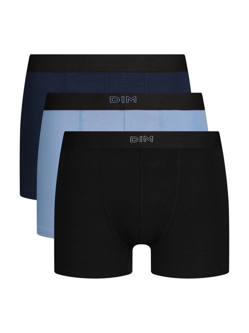 Lot de 3 boxers Pur Confort Bleu nuit - Kiabi