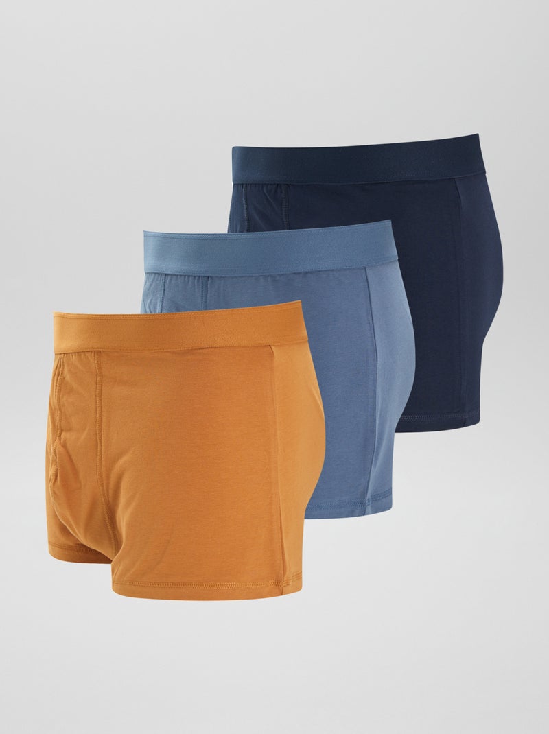 Lot de 3 boxers  size+ Bleu/marine/marron - Kiabi
