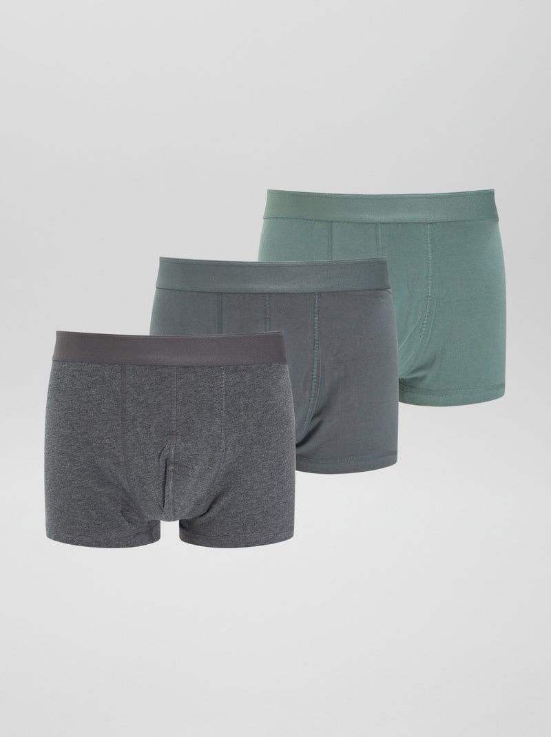 Lot de 3 boxers size+ Vert/gris - Kiabi