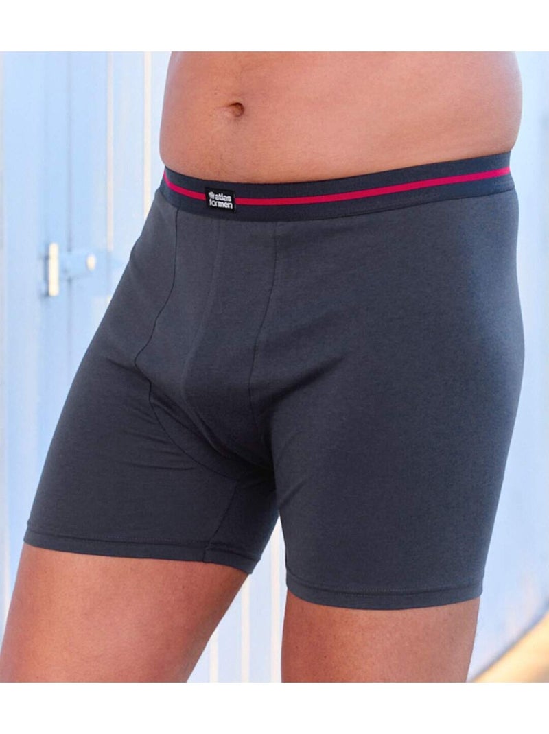 Lot de 3 boxers stretch confort   - atlas for men Bleu Rouge - Kiabi