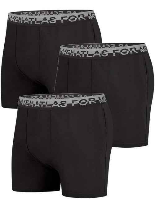 Lot de 3 Boxers Stretch Confort  - Atlas For Men - Kiabi