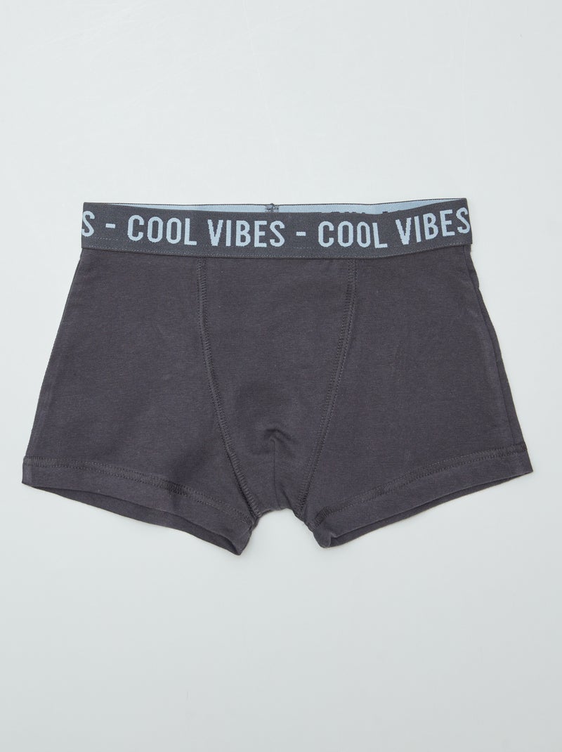 Lot de 3 boxers stretch GRIS - Kiabi