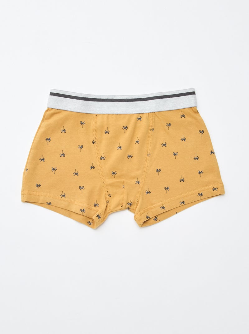 Lot de 3 boxers stretch Jaune - Kiabi