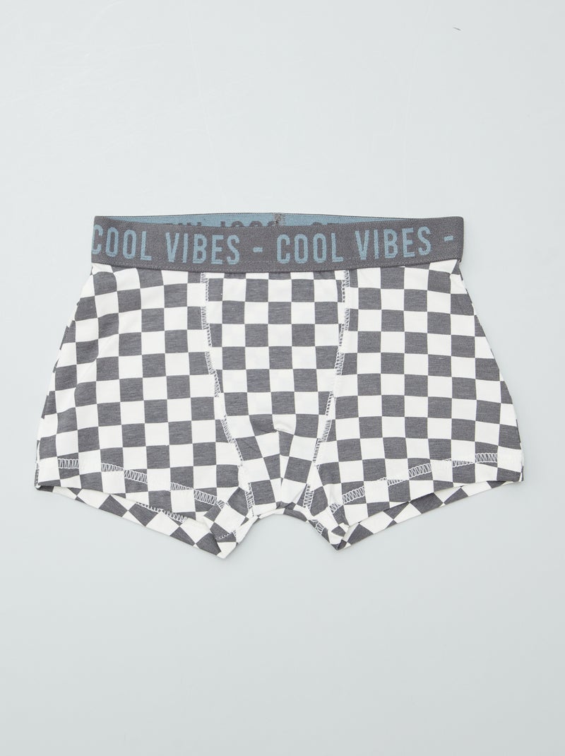 Lot de 3 boxers stretch MARRON - Kiabi