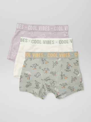 Lot de 3 boxers stretch