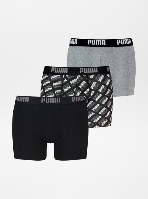 Lot de 3 boxers unis et imprimés 'Puma' - Kiabi