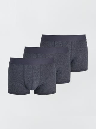 Lot de 3 boxers unis