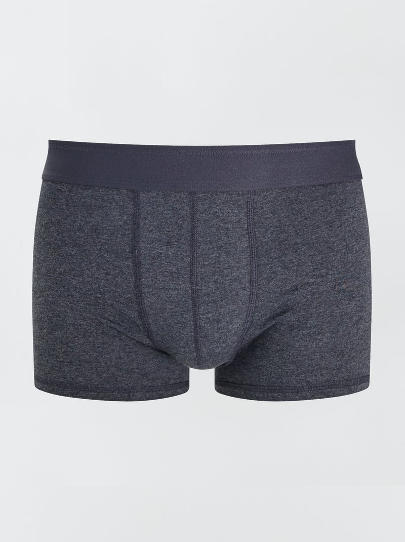 Lot de 3 boxers unis Gris foncé - Kiabi