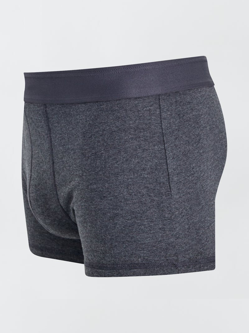 Lot de 3 boxers unis Gris foncé - Kiabi