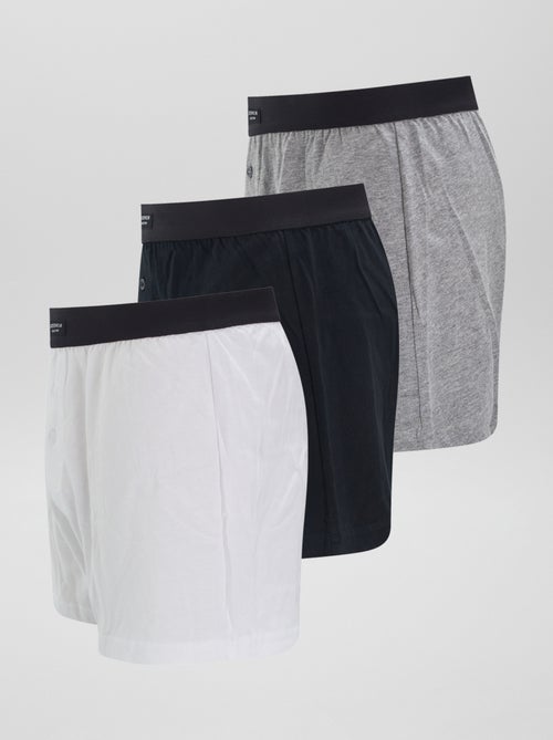 Lot de 3 boxers unis - Kiabi