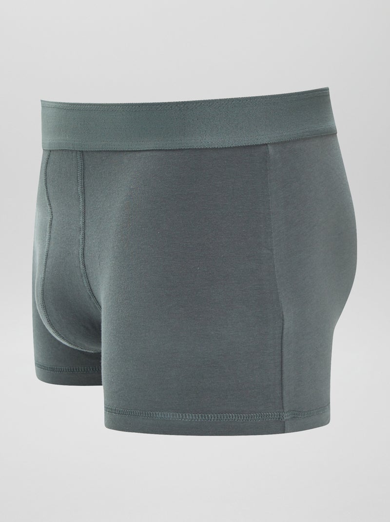 Lot de 3 boxers unis Kaki - Kiabi
