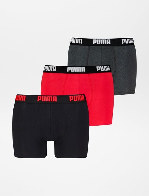 Lot de 3 boxers unis 'Puma' - Kiabi