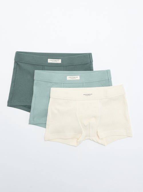 Lot de 3 boxers unis - Kiabi