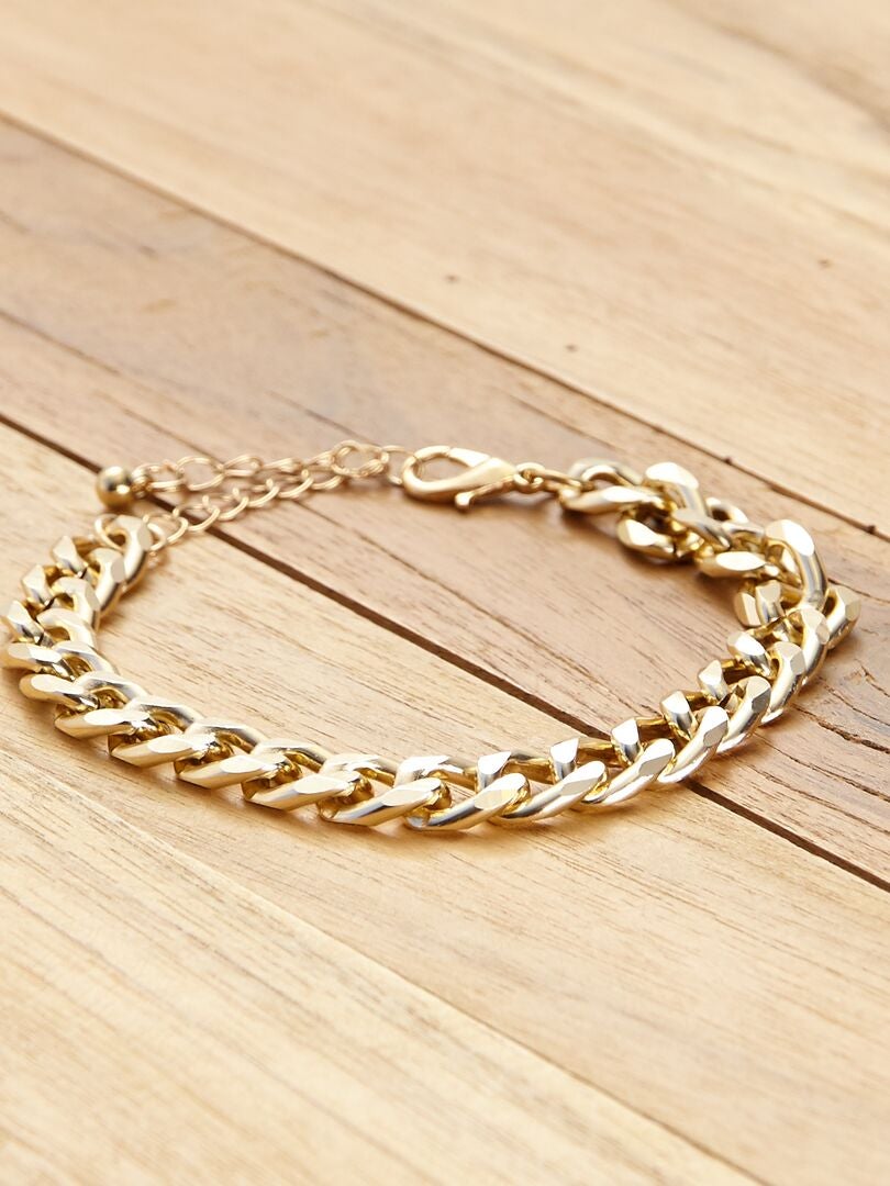 Lot de 3 bracelets à chaines doré - Kiabi