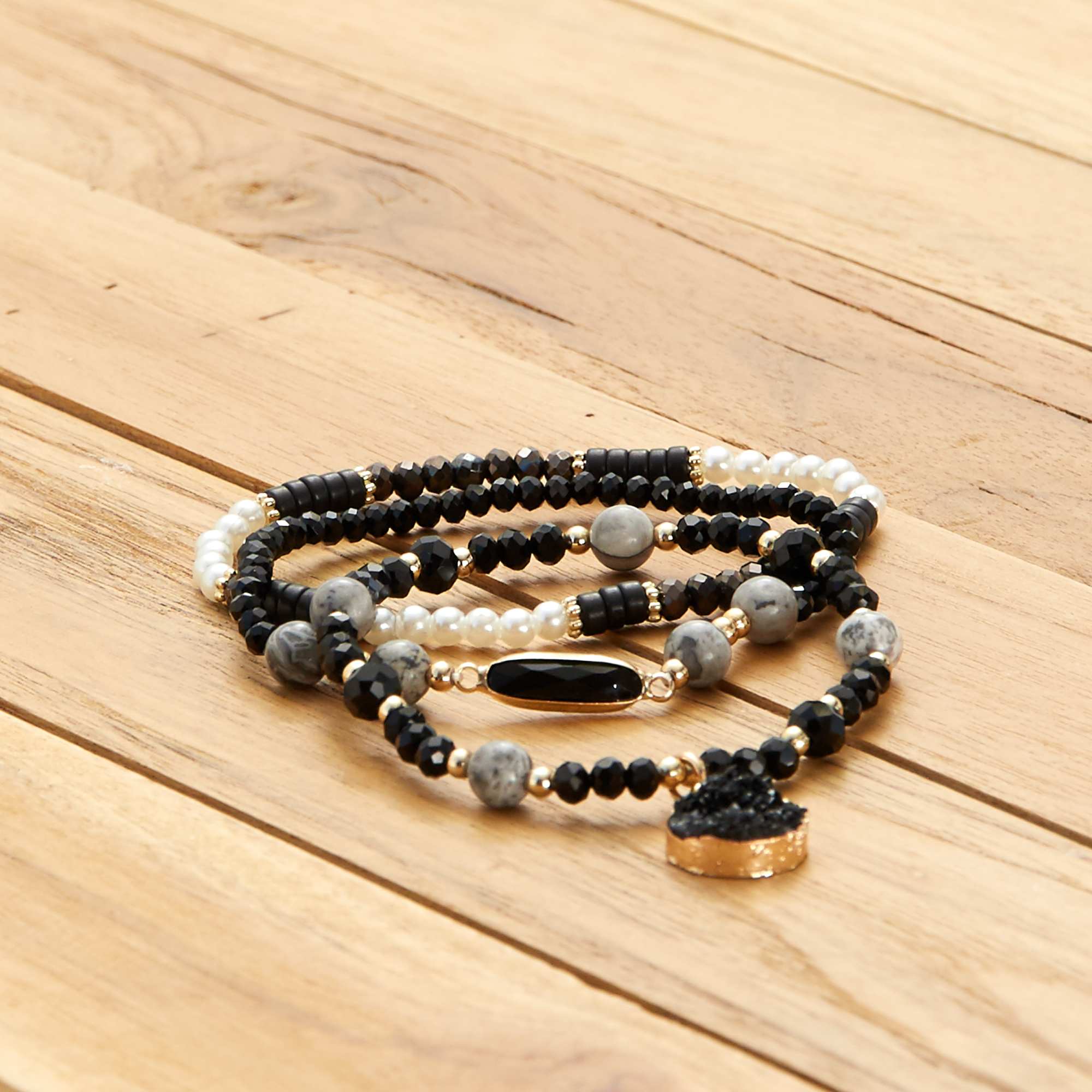 Bracelets De Deuil Élastiques Noir - Lot De 3 | Nylon Souple Pour Funérailles, Sports | Taille Unique