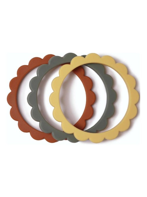 Lot de 3 bracelets de dentition Flower Sunshine/Dried thyme/Clay - Kiabi