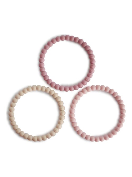 Lot de 3 bracelets de dentition Linen/Peony/Pale Pink - Kiabi