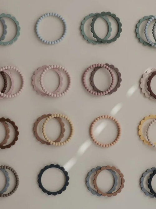 Lot de 3 bracelets de dentition Linen/Peony/Pale Pink - Kiabi