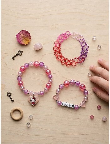 Lot de 3 bracelets fermoir bouton pression hello kitty sanrio