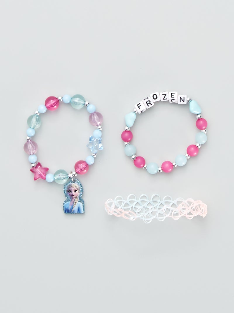 Lot de 3 bracelets 'La reine des neiges' Bleu/rose - Kiabi