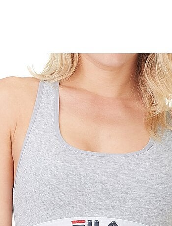 Lot de 3 Brassières coton femme FU6042 Uni Fila