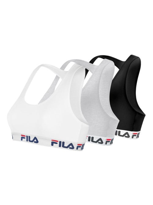 Lot de 3 Brassières coton femme FU6042 Uni Fila - Kiabi