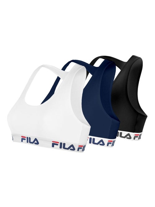 Lot de 3 Brassières coton femme FU6042C Uni Fila - Kiabi