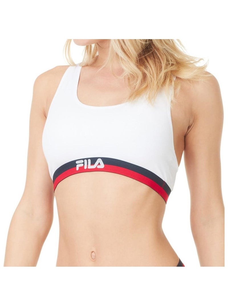 Lot de 3 Brassières coton Fila FU6048 Gris, Navy et Blanc Fila Gris - Kiabi