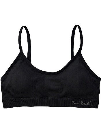 Lot de 3 brassières femme en polyamide unie modèle fitness pierre cardin