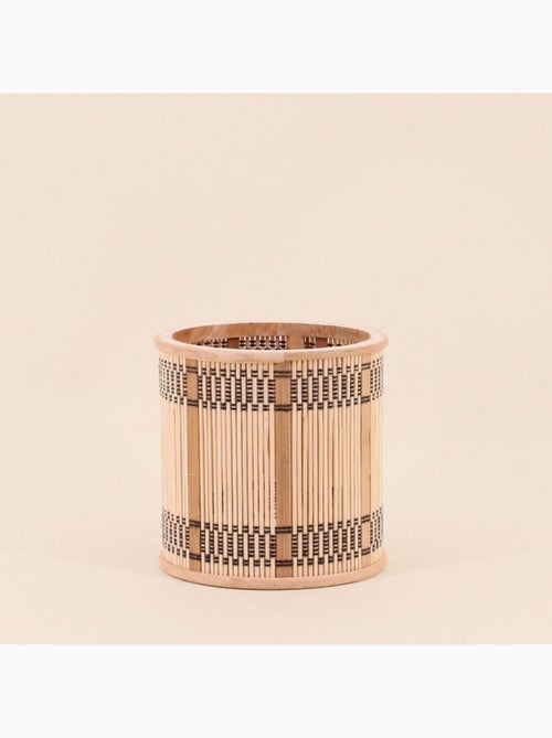 Lot de 3 cache-pots en bambou rayé - Kiabi Lot de 3 cache-pots en bambou rayé - Kiabi