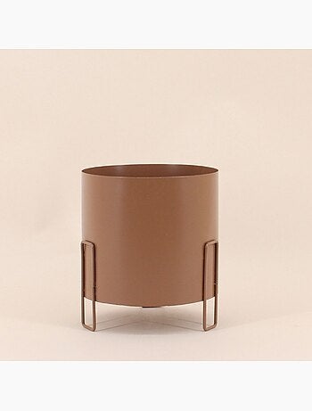 Lot de 3 cache-pots en métal coloré 16,5cm