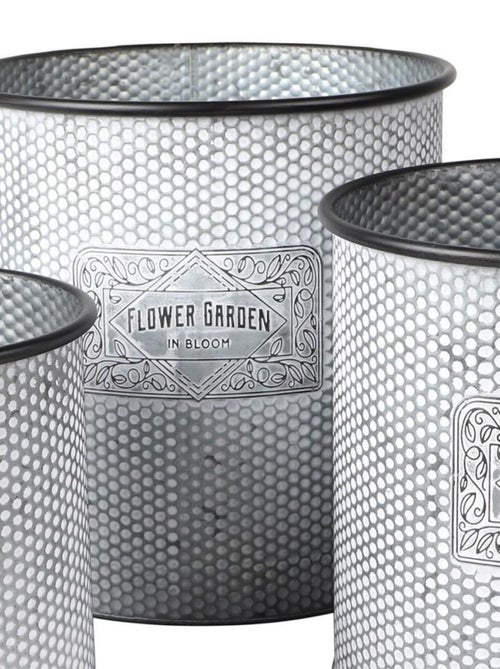 Lot de 3 cache pots métal Bloom - Kiabi