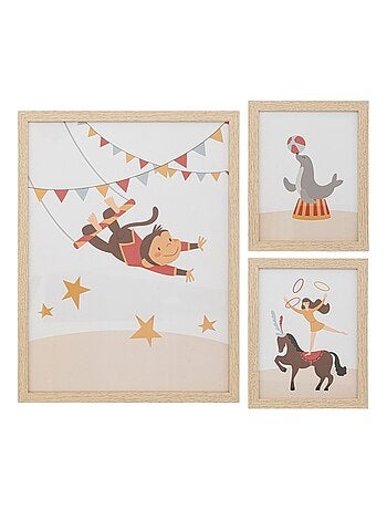 Lot de 3 cadres déco Circus