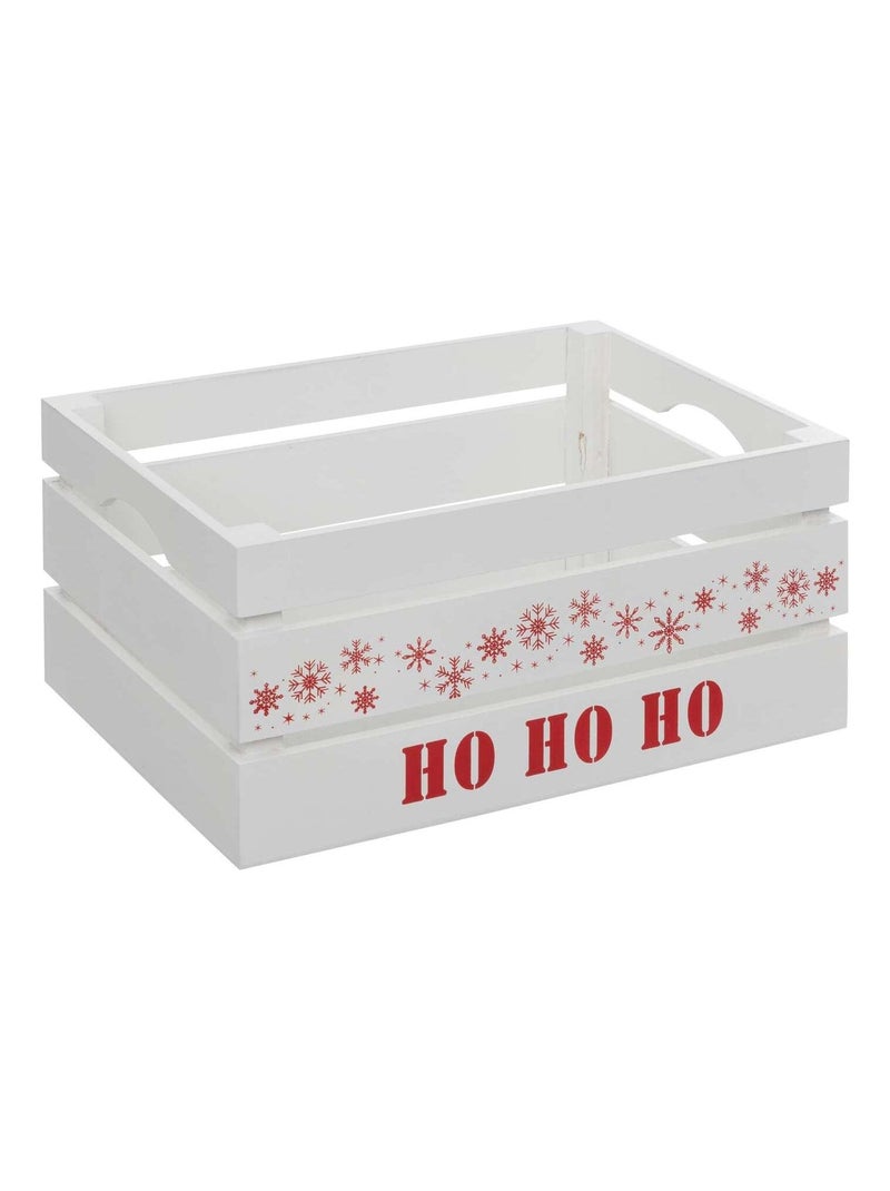 Lot de 3 cagettes de Noël en bois Blanc - Kiabi
