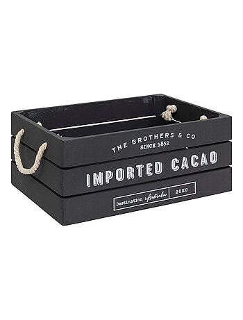 Lot de 3 cagettes de rangement Denys gris