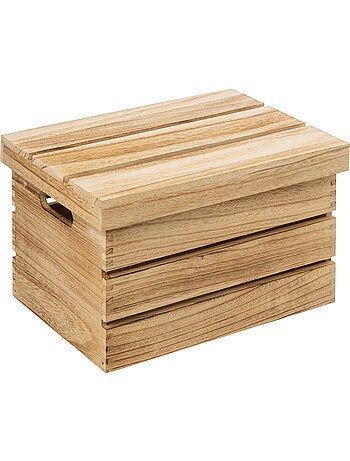 Lot de 3 cagettes de rangement en bois cagette