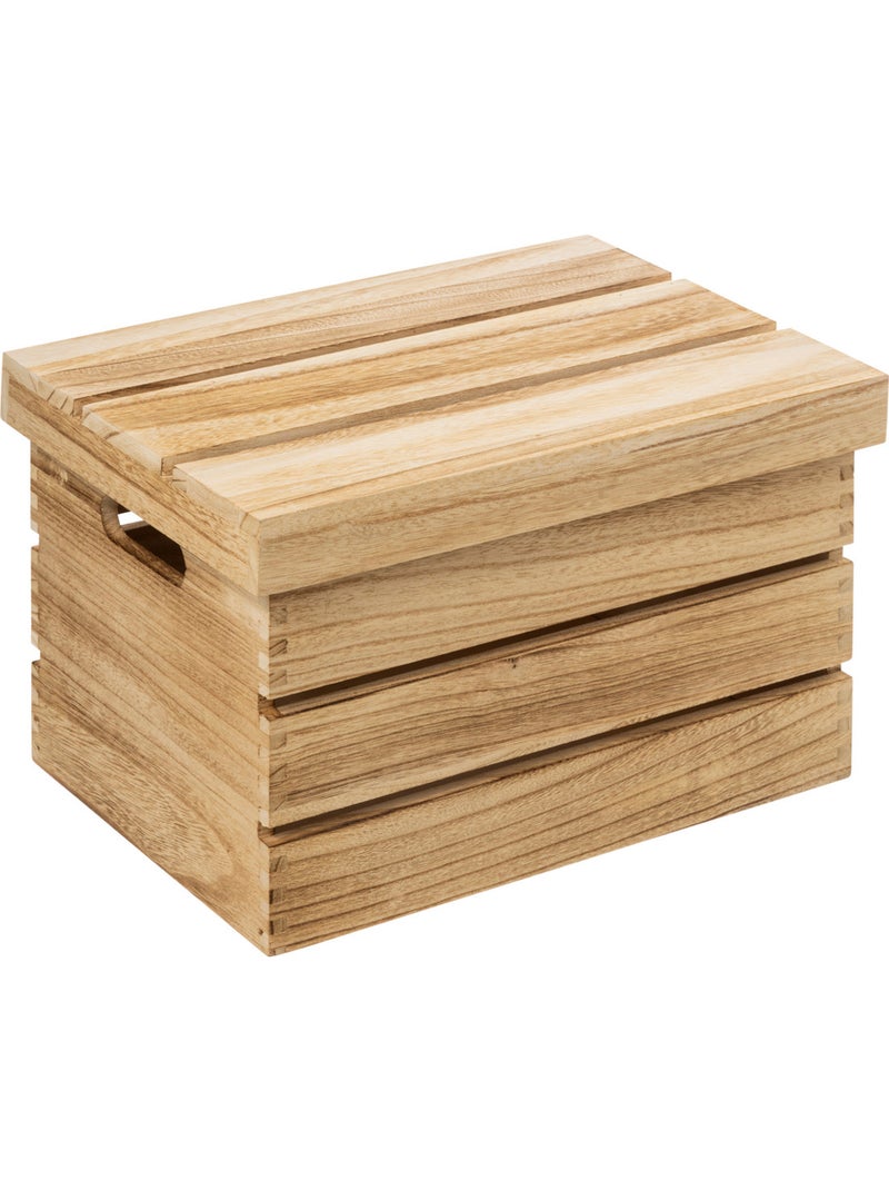 Lot de 3 cagettes de rangement en bois cagette Beige - Kiabi